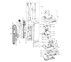 Hoover U4641910 agitator, motor, handle, mainbody diagram