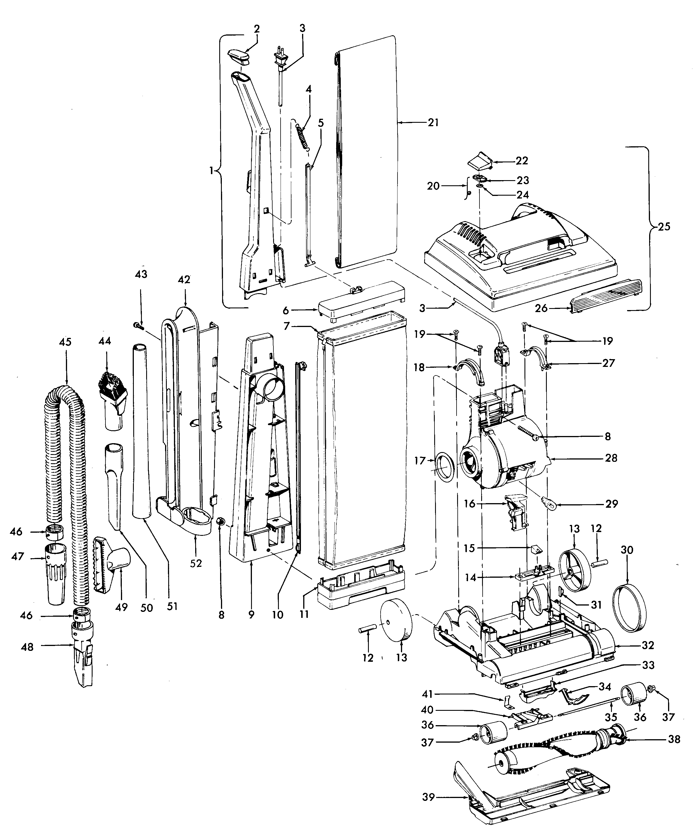 Mainbody, handle, outerbag
