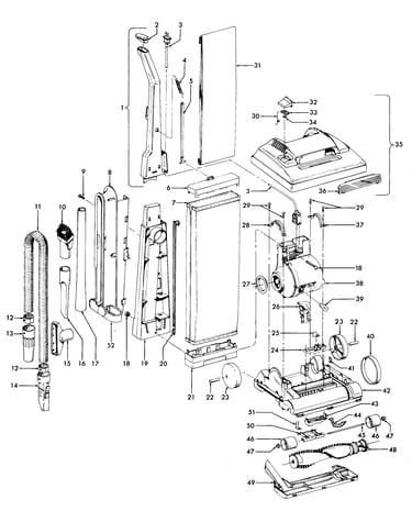 Mainbody, handle, outerbag