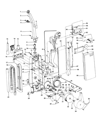Agitator, motor, handle, mainbody
