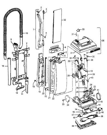 Mainbody, handle, outerbag