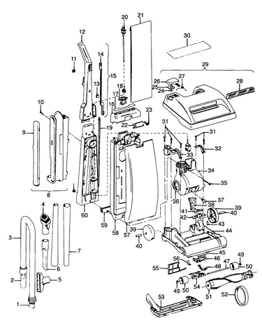 Mainbody, handle, outerbag