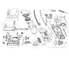 Hoover U5163940 motor, handle, hose, mainbody diagram