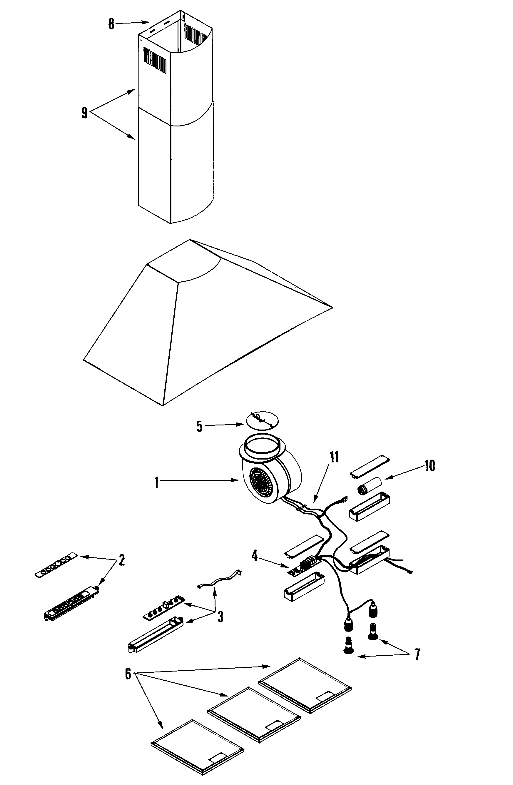 HOOD COMPONENTS (COMPLETE)