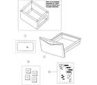 Maytag MAL1800AXM drawer assembly and accessory kit diagram