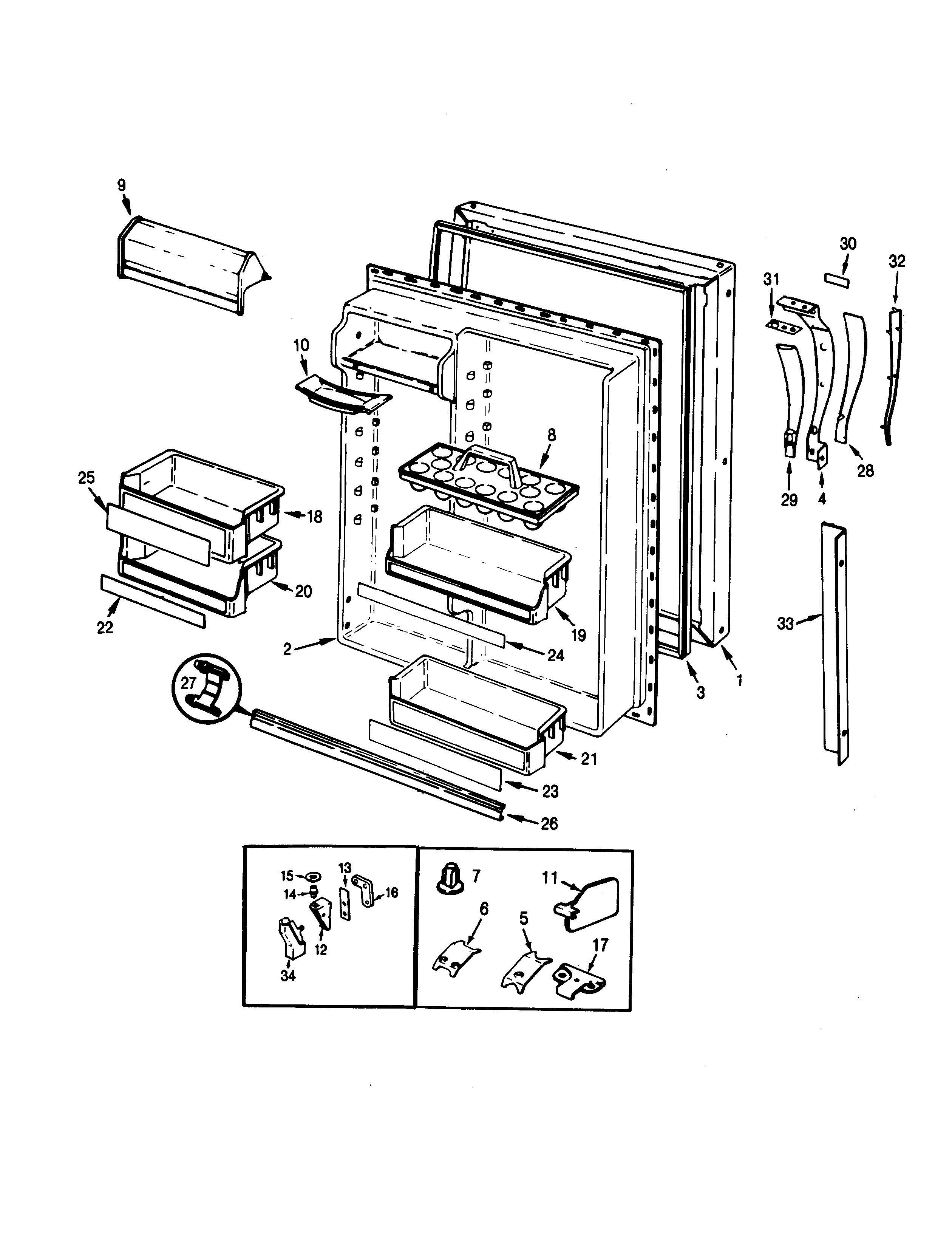 Official Magic Chef RB21KA-4AT-CL72A top-mount refrigerator parts ...