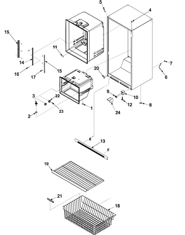 Interior cabinet & freezer shelving