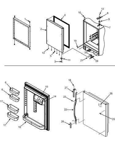 Refrigerator door