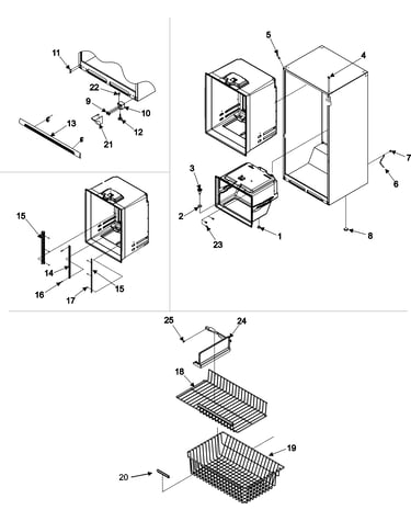 Interior cabinet & freezer shelves