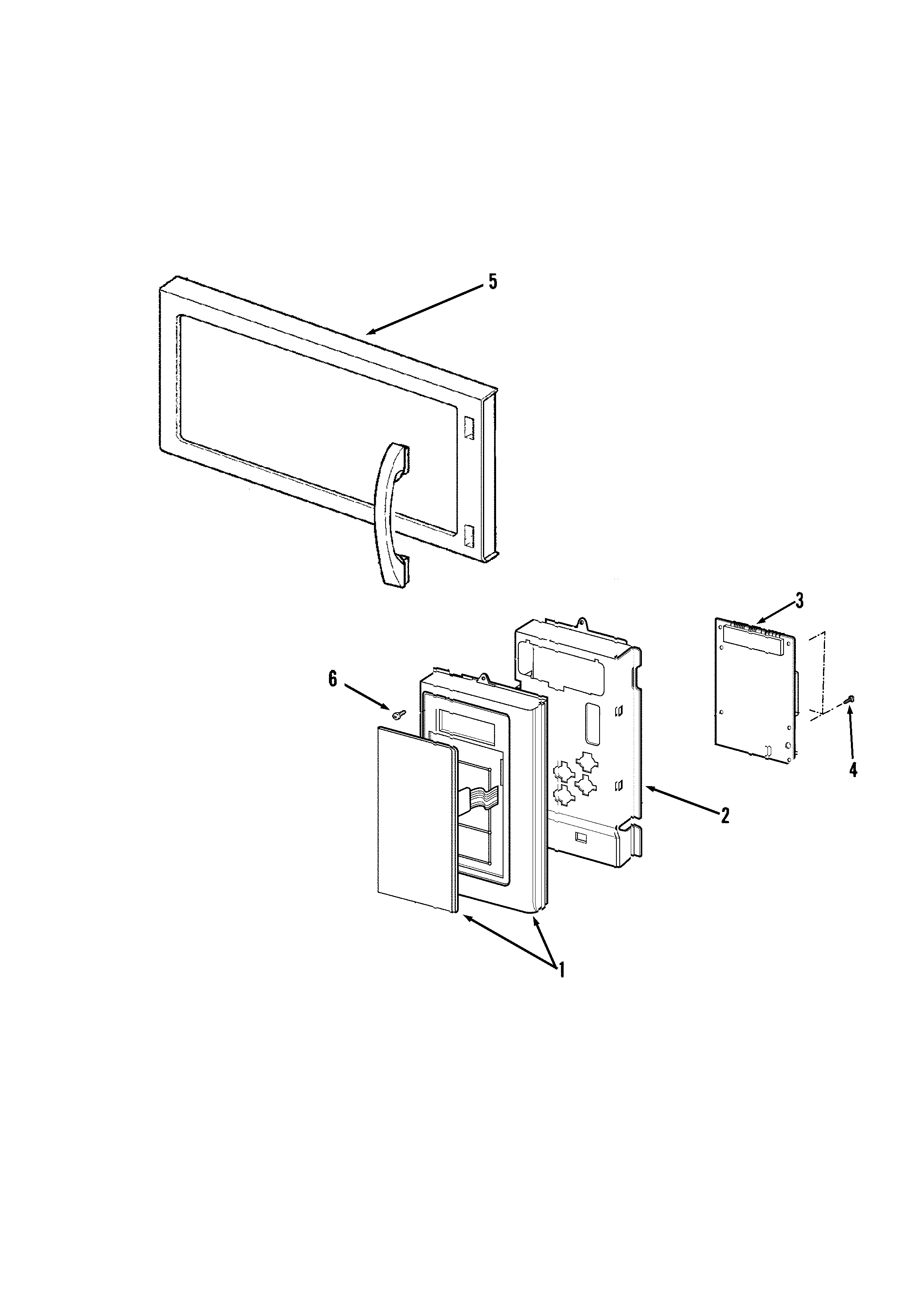Control panel/door assembly