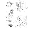 Maytag PBF2255HEQ interior cabinet & freezer shelves diagram
