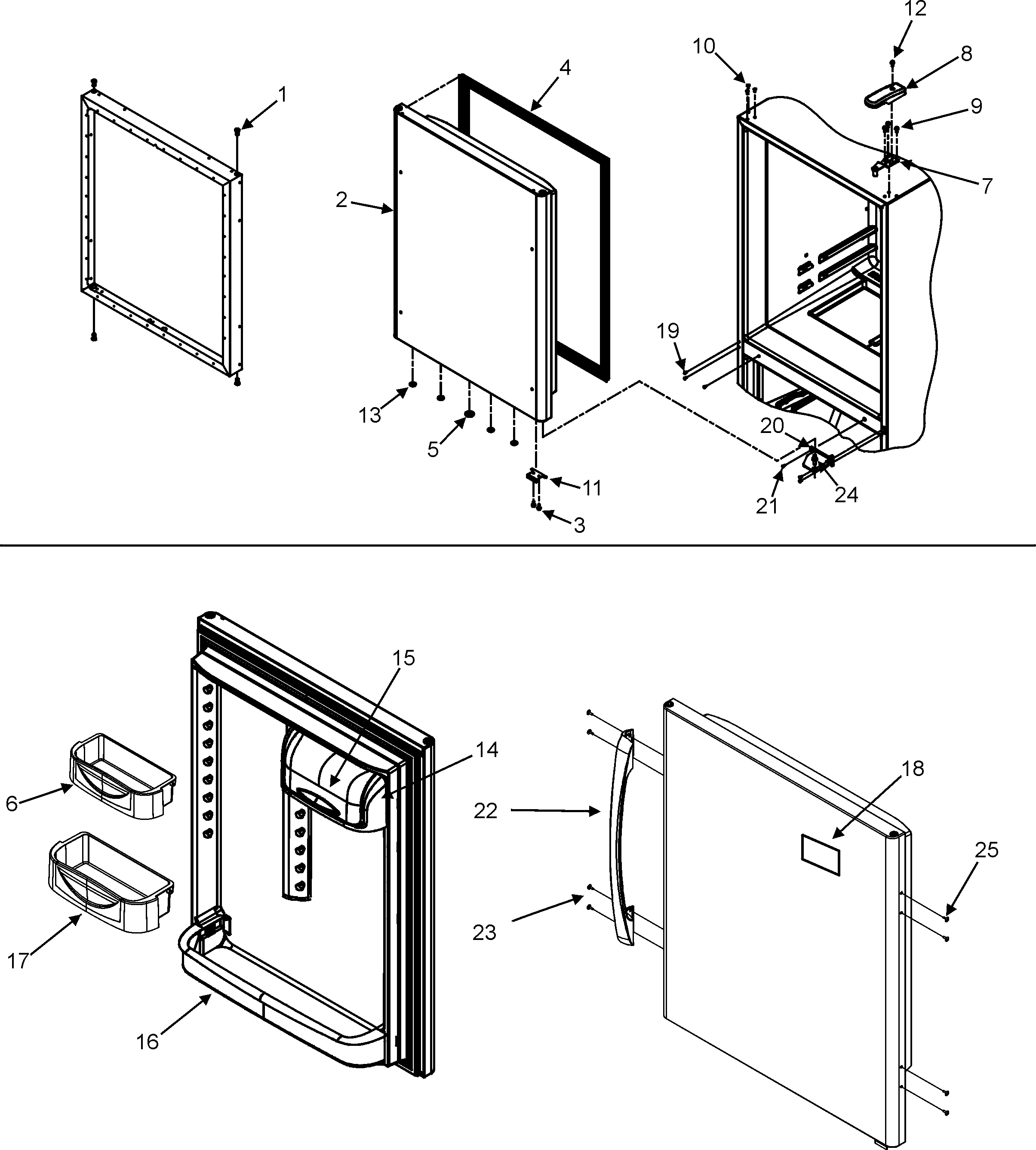Refrigerator door