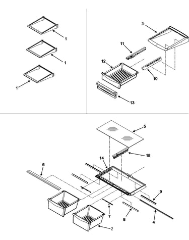 Refrigerator shelves