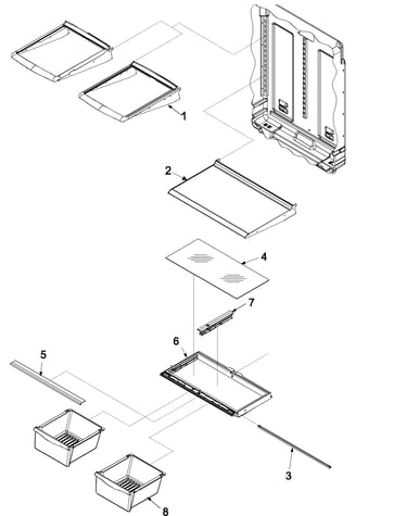 Refrigerator shelving