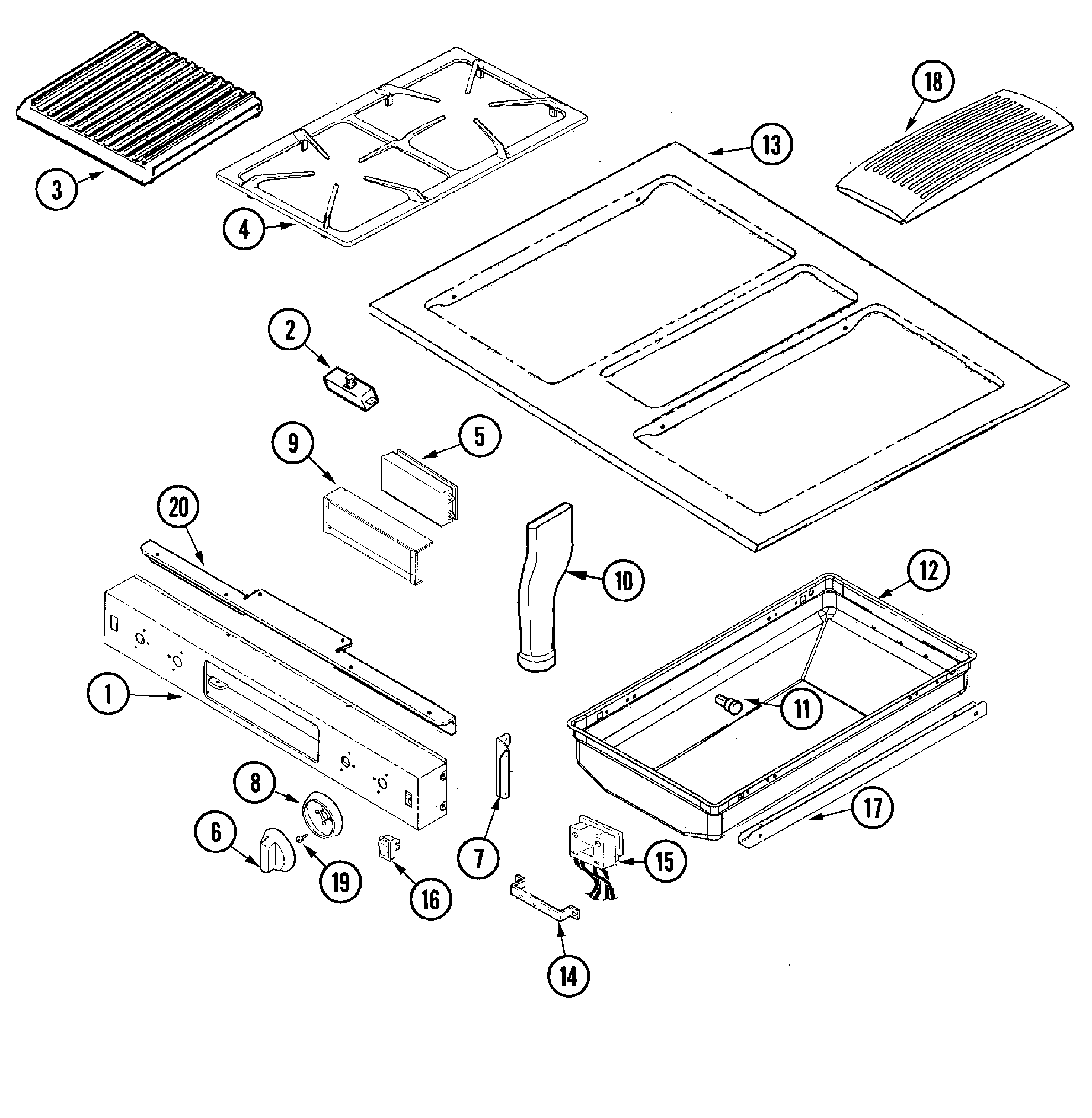 CONTROL PANEL/TOP ASSEMBLY