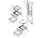 Amana SSD25N5W-P1178903W ref shelving and drawers diagram