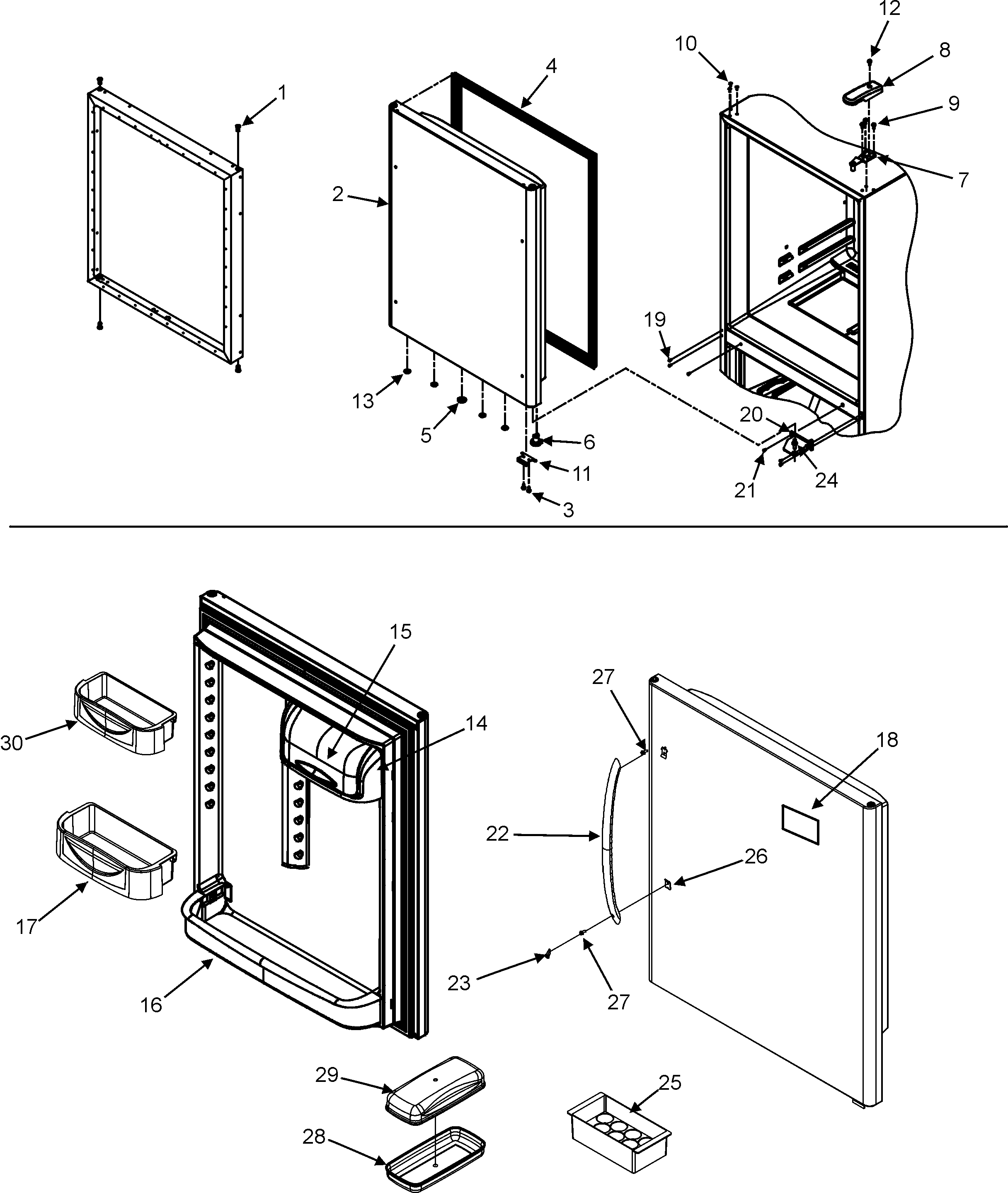 Refrigerator door