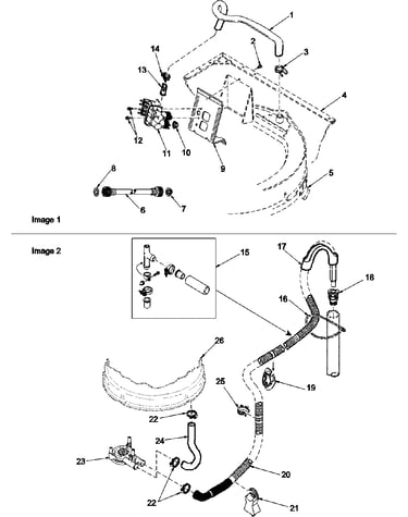 Mixing valve and hoses