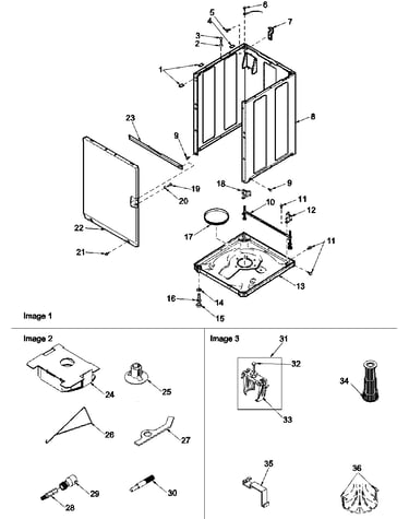 Front panel, base & cabinet & tools