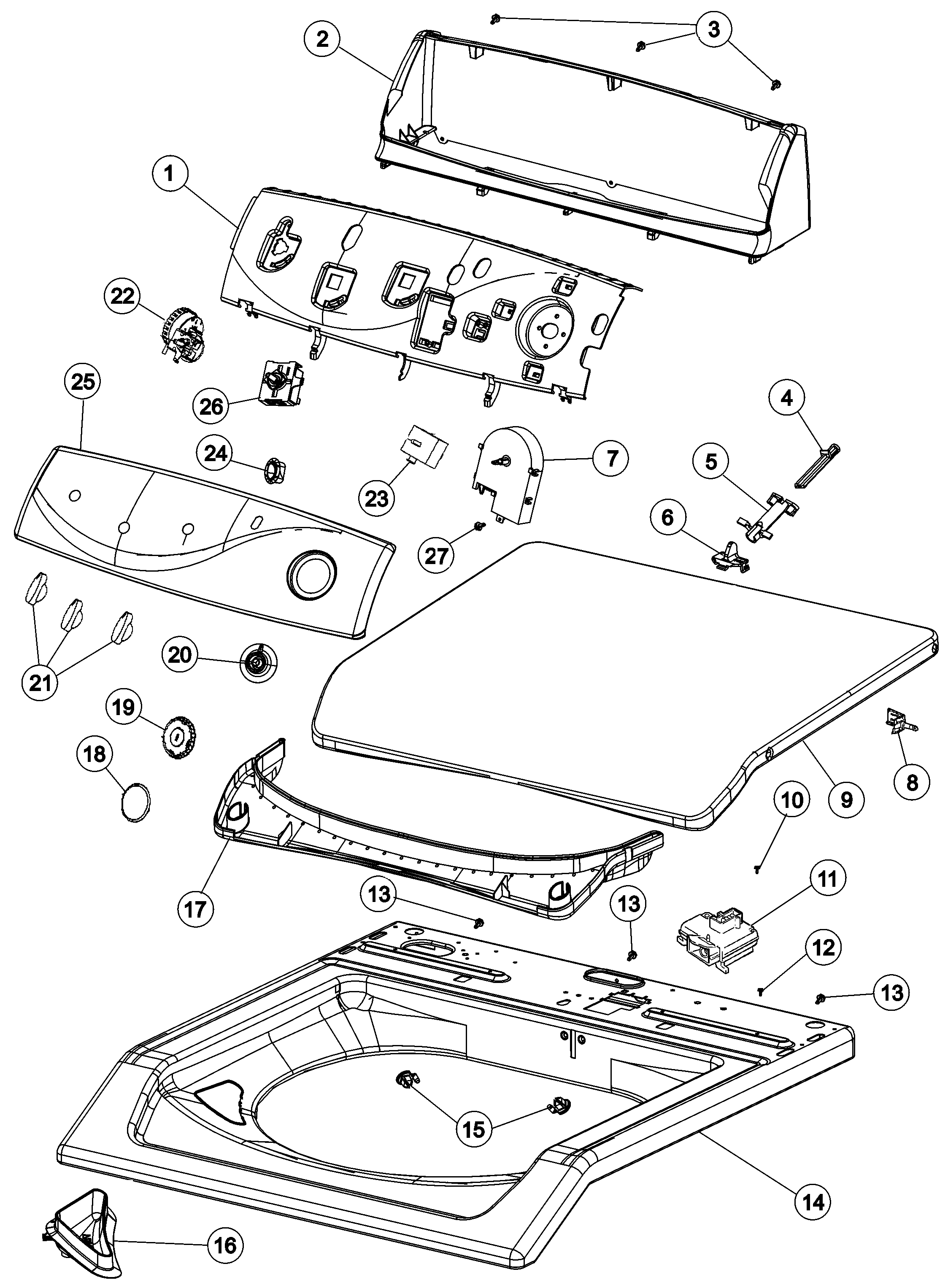 Control panel & top