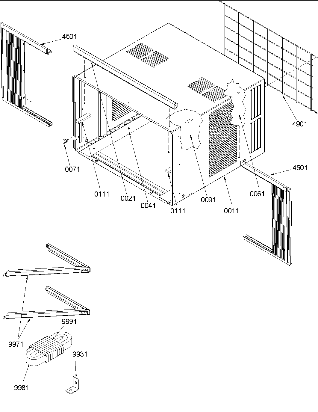 Outer case assembly