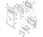 Maytag MER5750BAW door/drawer diagram