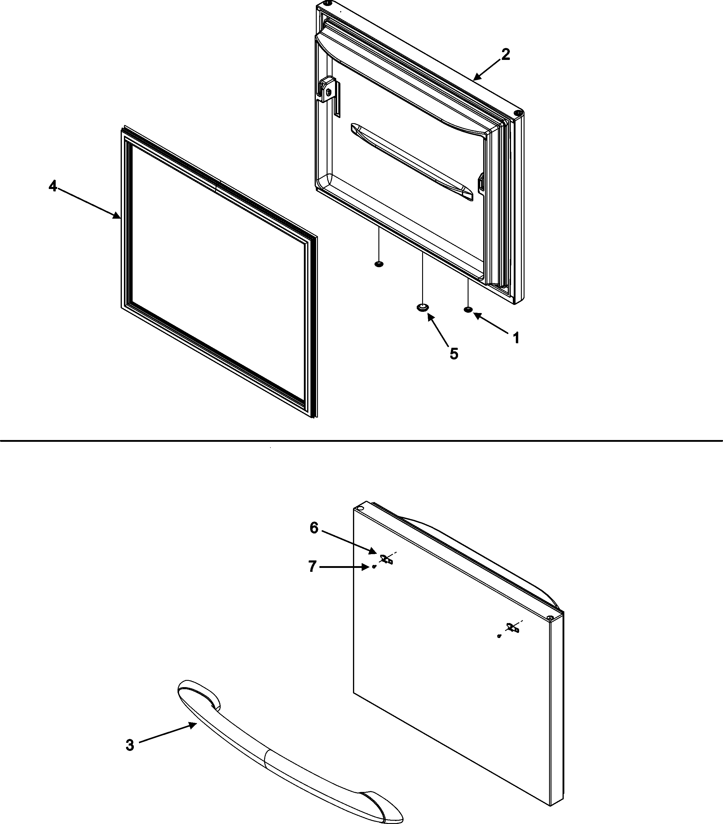 Freezer door