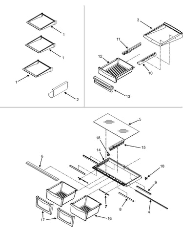 Refrigerator shelves