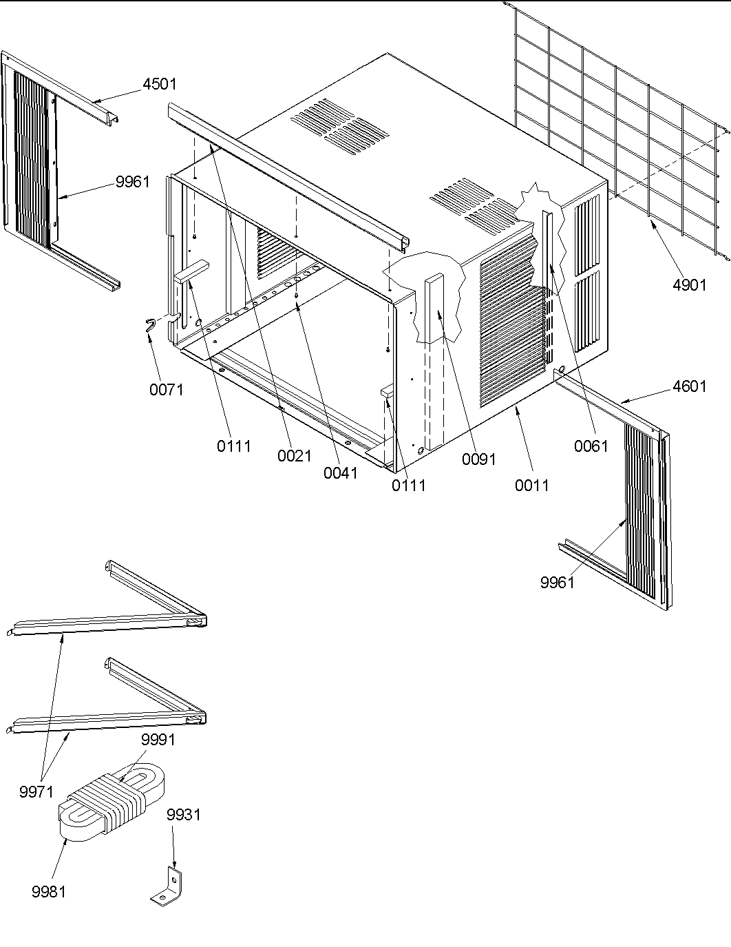 Outer case assembly