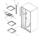 Maytag PSD266LHEQ refrigerator shelves (series 10) diagram