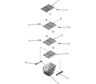 Maytag PSD266LHEQ freezer shelves (series 10) diagram