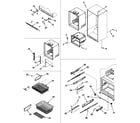 Jenn-Air JFC2087HRP interior cabinet & freezer shelves diagram