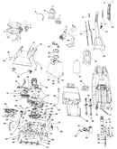 Motor, hose, cleaningtools, handle, tank