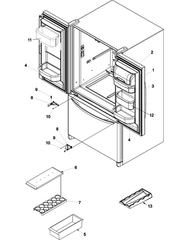 Ref dr storage & center hinges