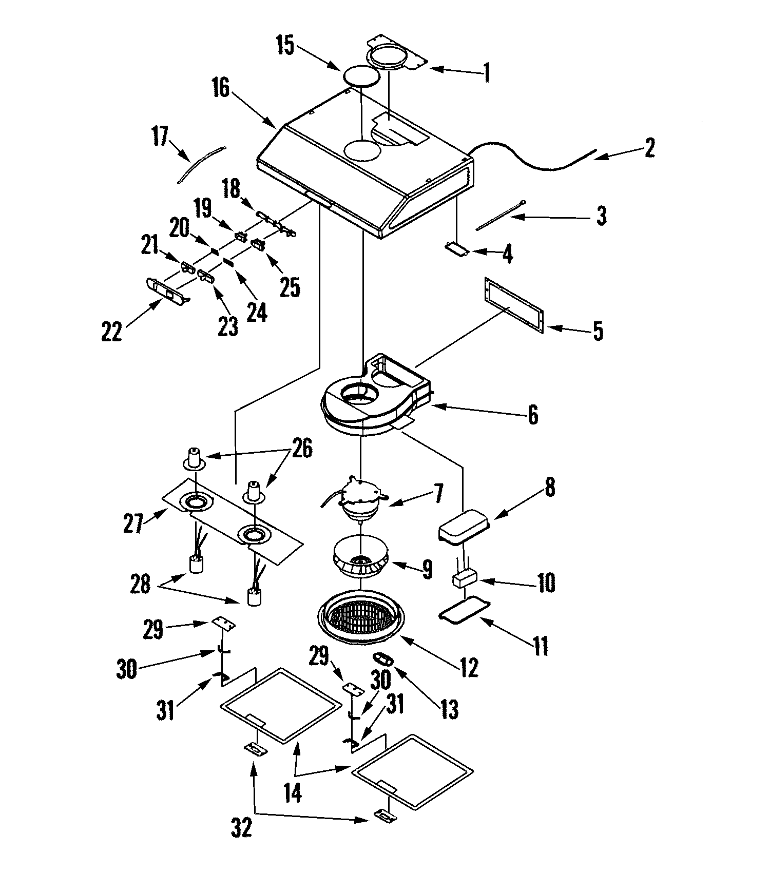 HOOD COMPONENTS (COMPLETE)