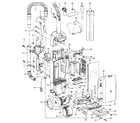 Hoover U5453-900 motor, handle, hose, outerbag diagram