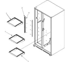 Crosley CS26G3W refrigerator shelves diagram