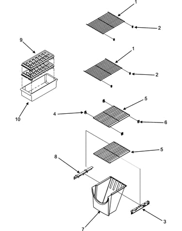 Freezer shelves