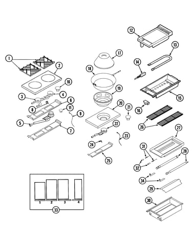 Top assembly/gas controls