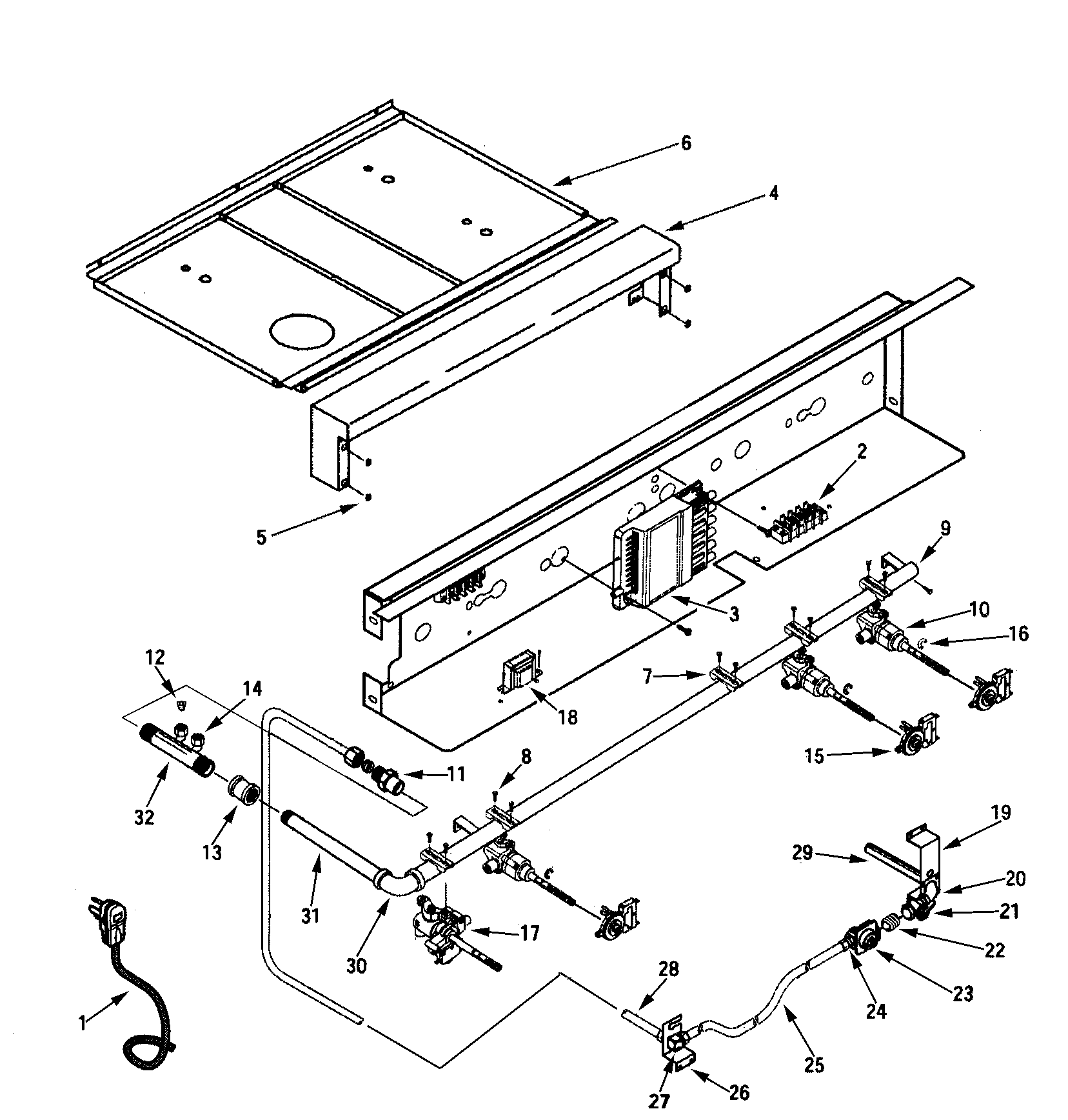 Top/burner valves