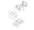 Maytag MGR5754QDW door/drawer diagram