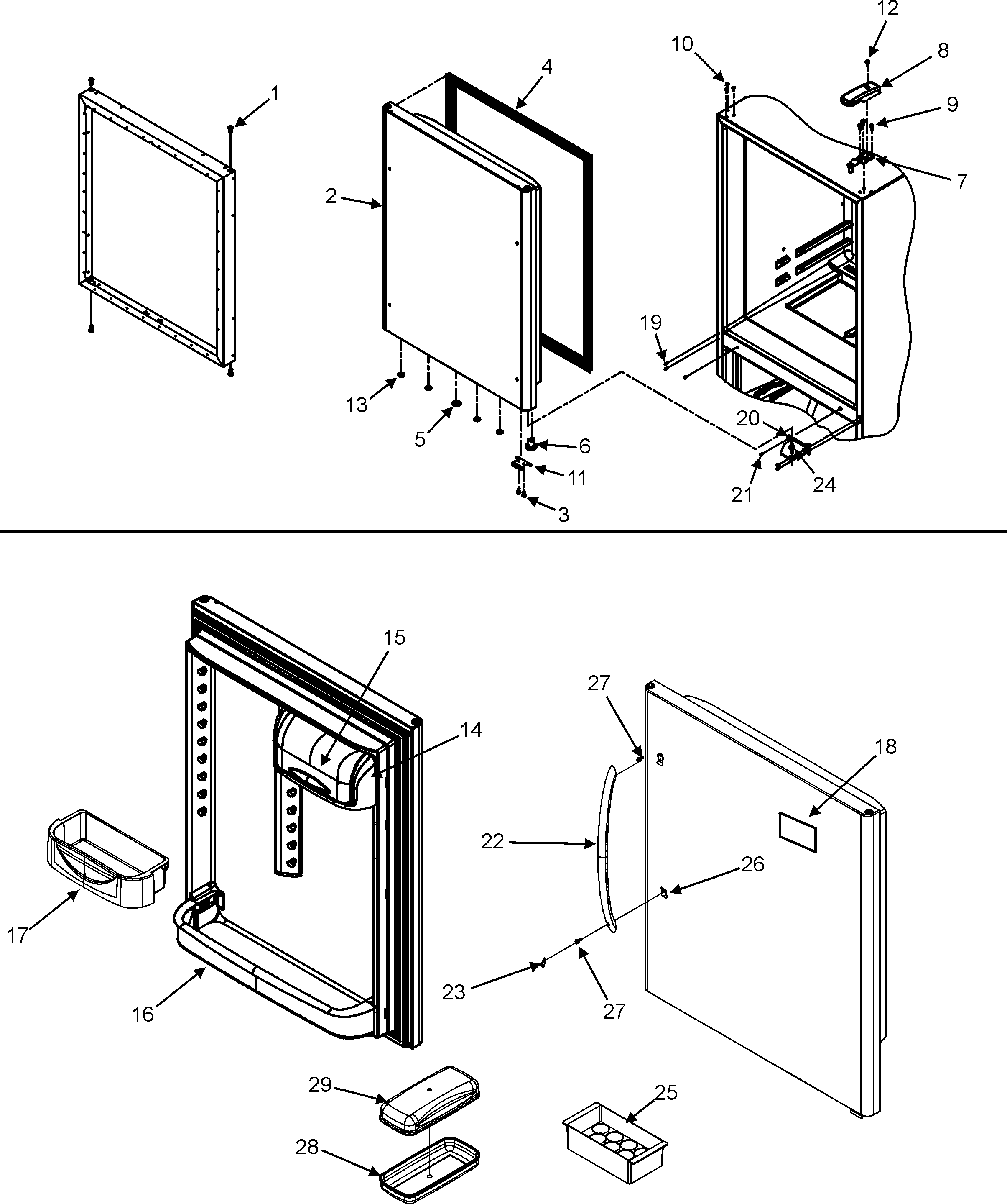 Refrigerator door