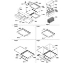 Amana SR20TE-P1190102WE shelves, deli, crisper assemblies, & acs diagram