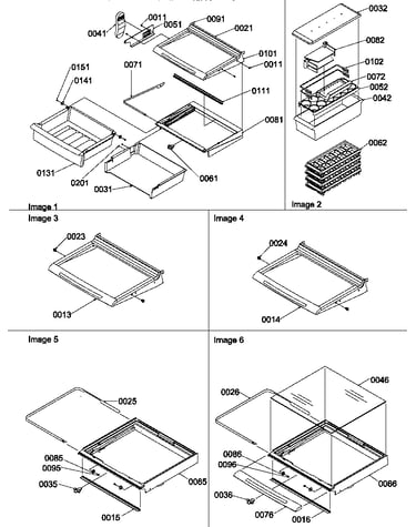 Shelves, deli, crisper assemblies, & acs