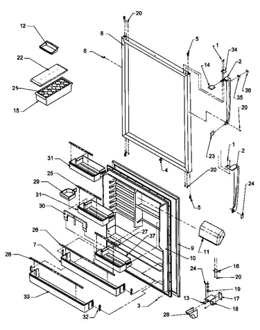 Ref door assy