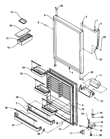 Ref door assy