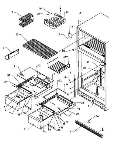 Cabinet shelving