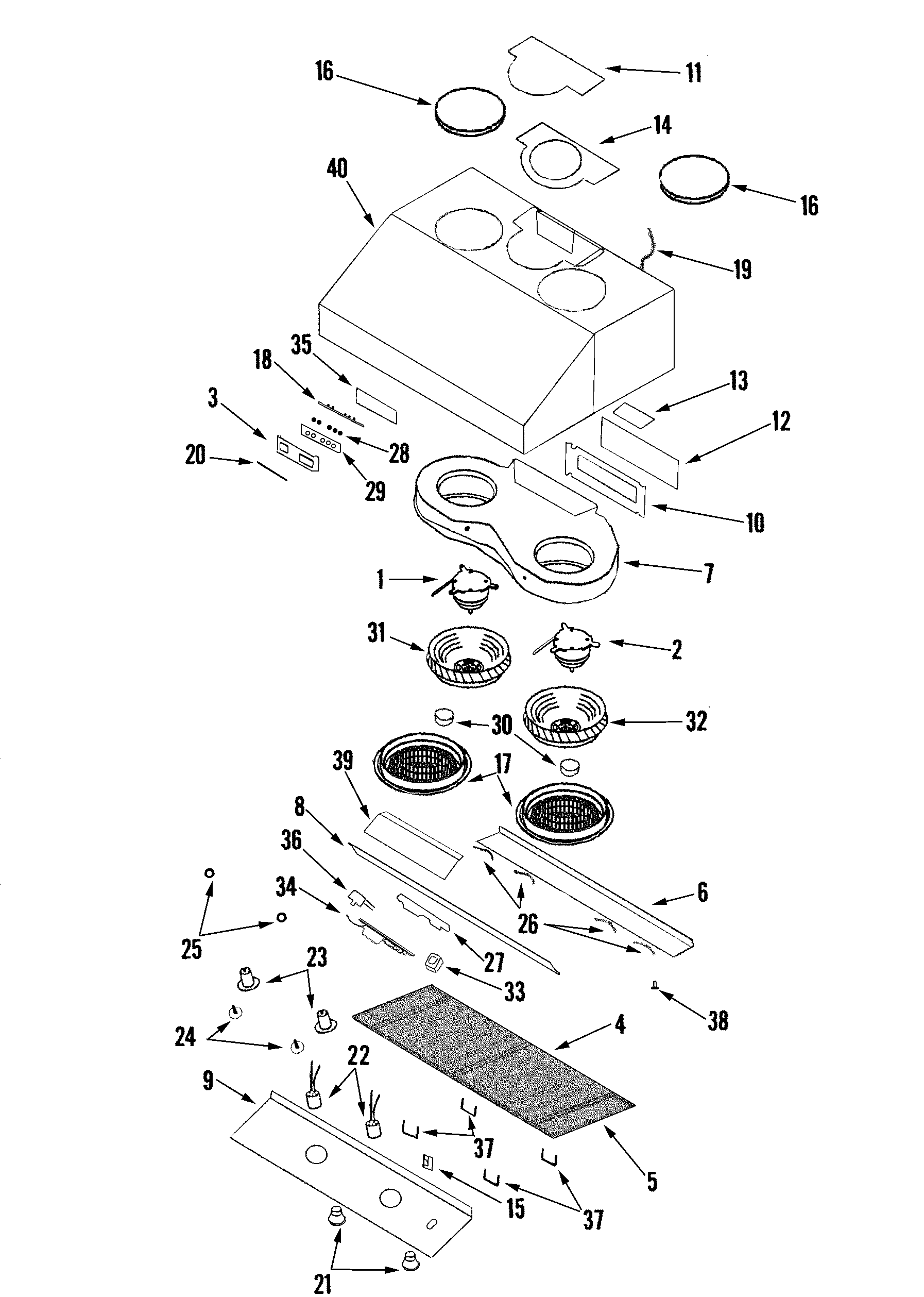 HOOD COMPONENTS (COMPLETE)