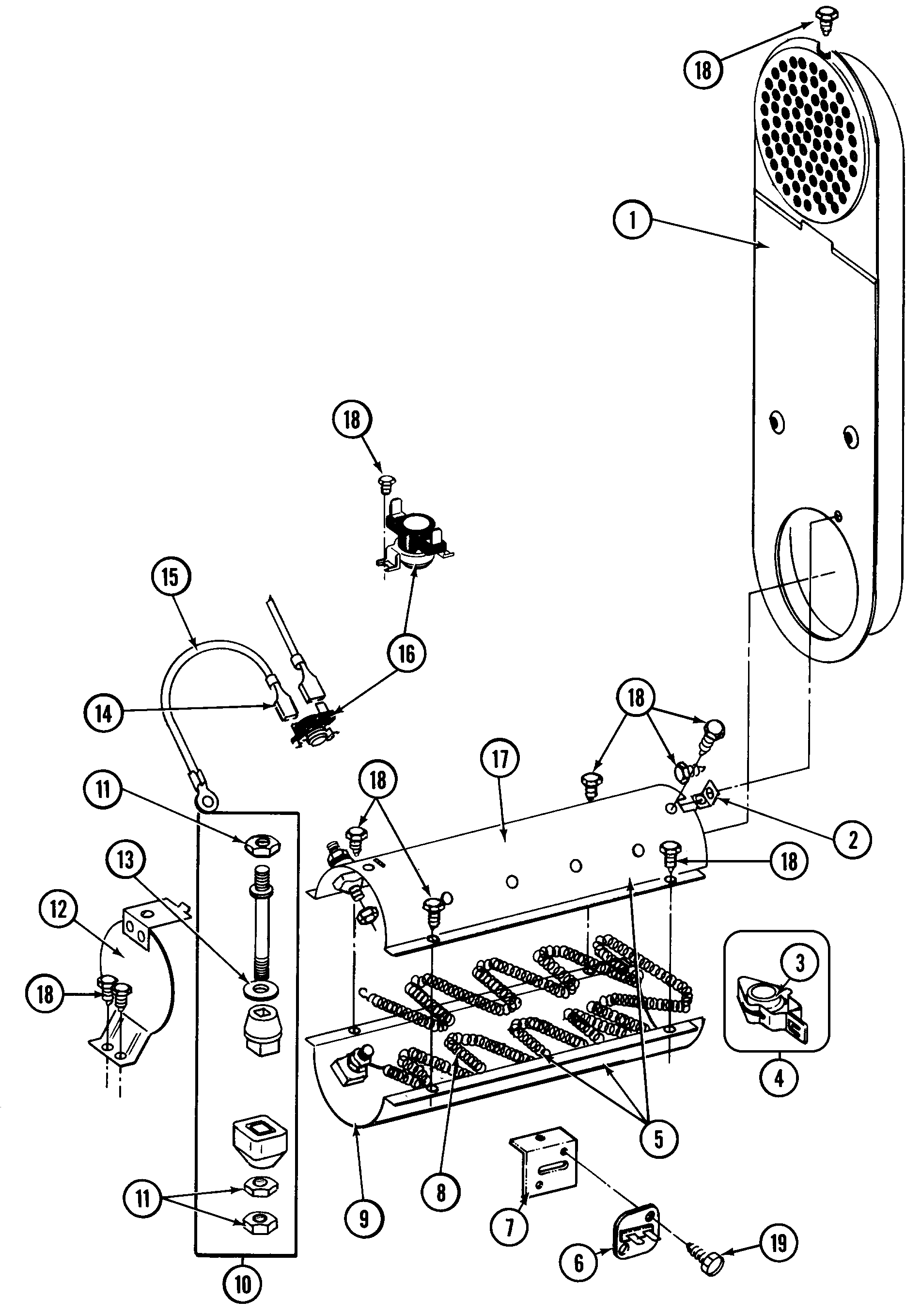 INLET DUCT & HEATER ASSEMBLY