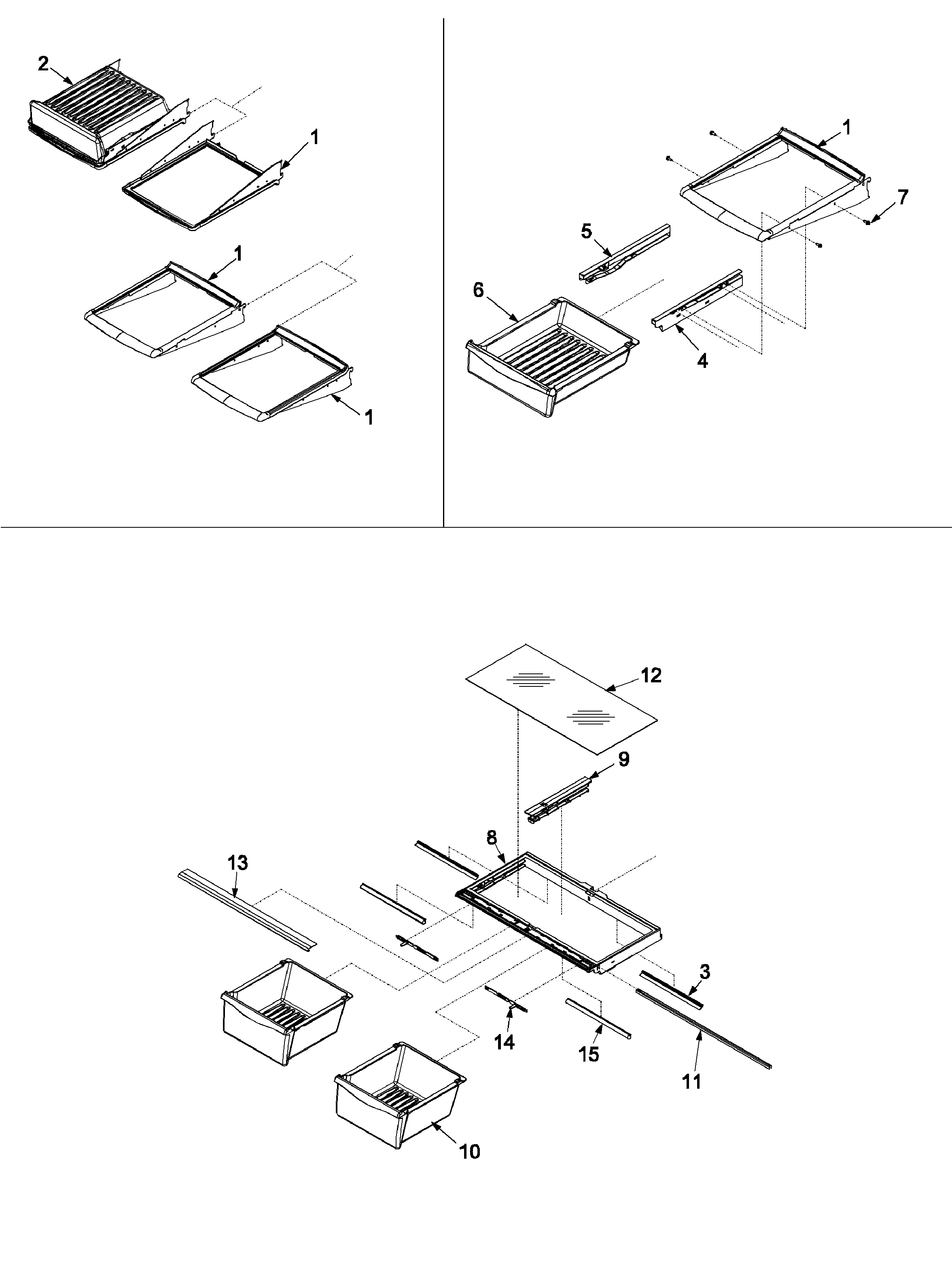 Refrigerator shelving